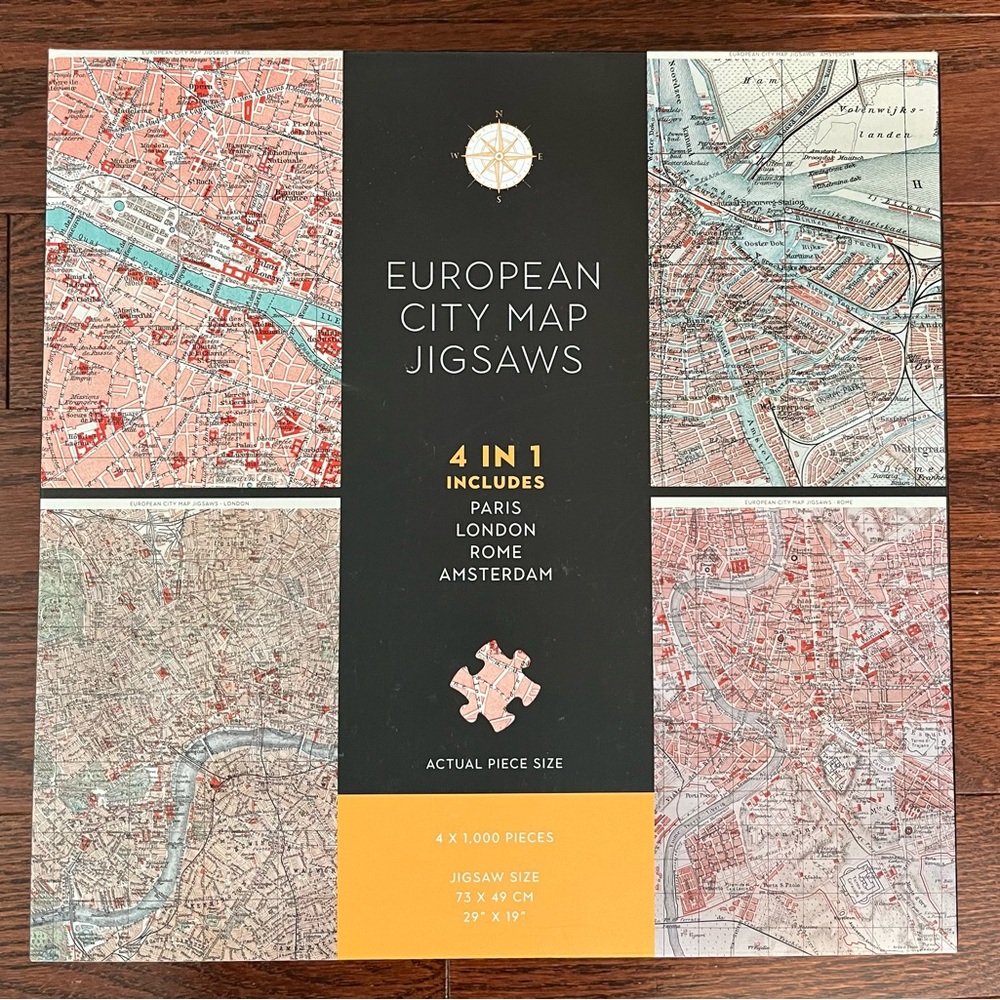 🧩 European City Map Jigsaw Puzzle Set
